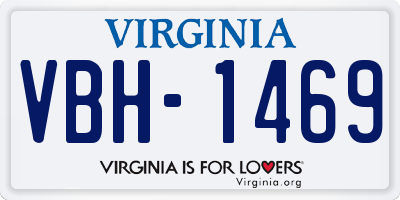 VA license plate VBH1469
