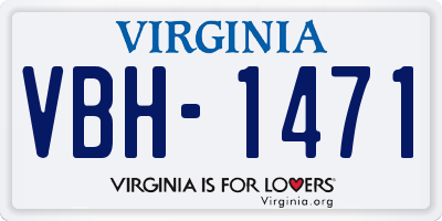 VA license plate VBH1471