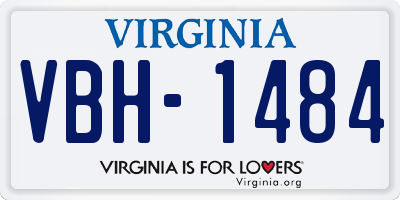 VA license plate VBH1484