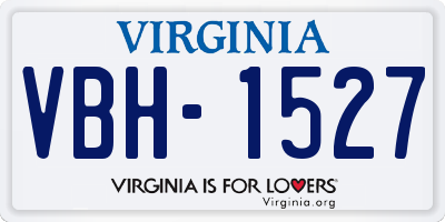 VA license plate VBH1527