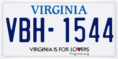 VA license plate VBH1544