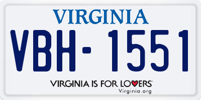 VA license plate VBH1551