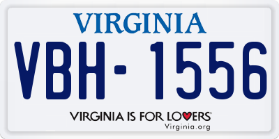 VA license plate VBH1556