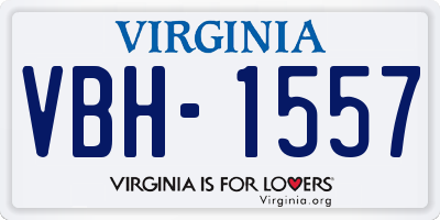 VA license plate VBH1557