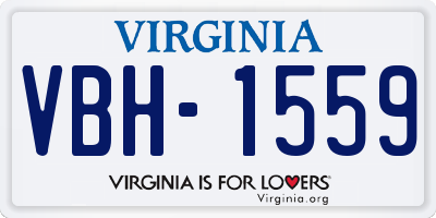 VA license plate VBH1559