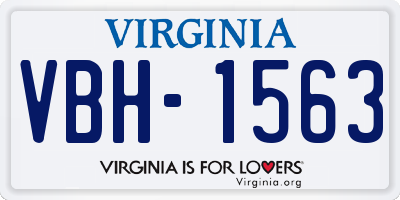 VA license plate VBH1563