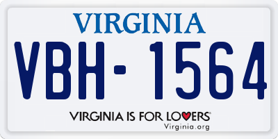 VA license plate VBH1564