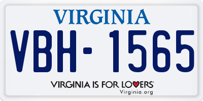 VA license plate VBH1565