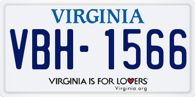 VA license plate VBH1566