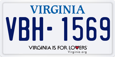 VA license plate VBH1569