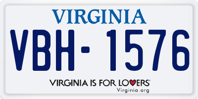 VA license plate VBH1576