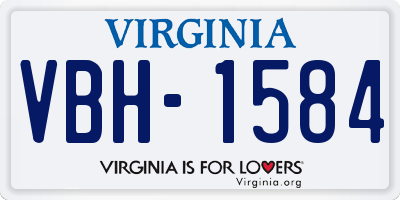 VA license plate VBH1584