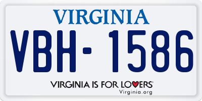 VA license plate VBH1586