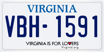 VA license plate VBH1591
