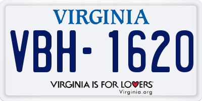 VA license plate VBH1620