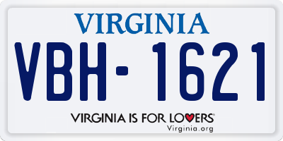 VA license plate VBH1621