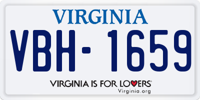 VA license plate VBH1659