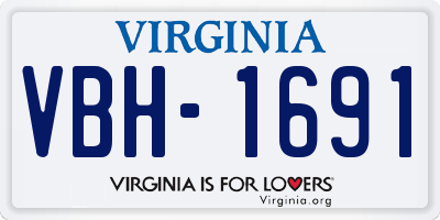 VA license plate VBH1691