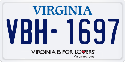 VA license plate VBH1697