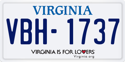 VA license plate VBH1737