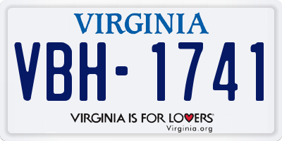 VA license plate VBH1741