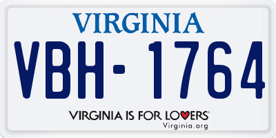 VA license plate VBH1764
