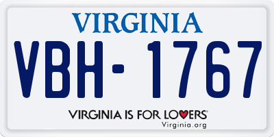 VA license plate VBH1767