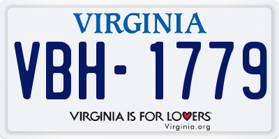 VA license plate VBH1779