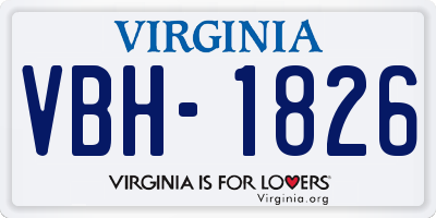VA license plate VBH1826
