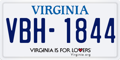 VA license plate VBH1844