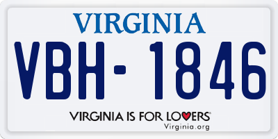 VA license plate VBH1846
