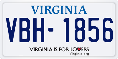 VA license plate VBH1856