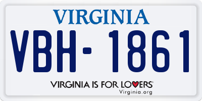 VA license plate VBH1861
