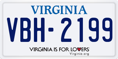 VA license plate VBH2199