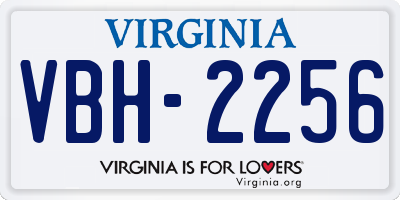 VA license plate VBH2256
