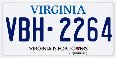 VA license plate VBH2264