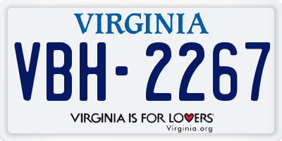 VA license plate VBH2267