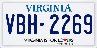 VA license plate VBH2269