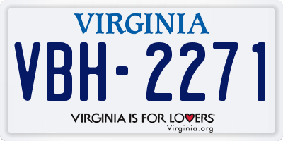 VA license plate VBH2271