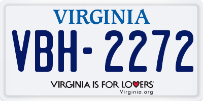 VA license plate VBH2272