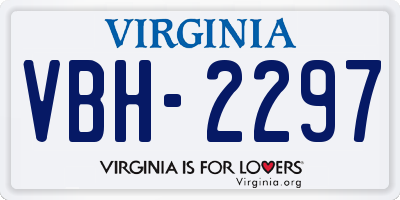 VA license plate VBH2297