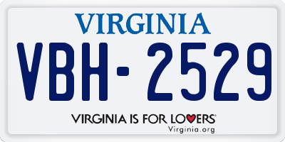 VA license plate VBH2529