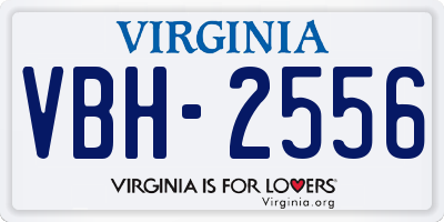 VA license plate VBH2556