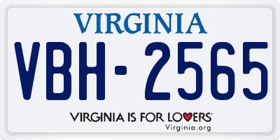 VA license plate VBH2565