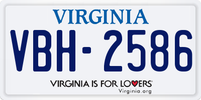 VA license plate VBH2586