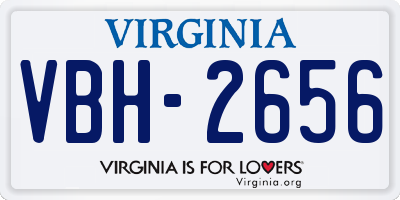 VA license plate VBH2656