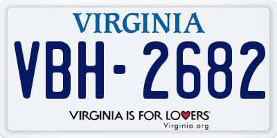 VA license plate VBH2682