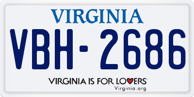 VA license plate VBH2686