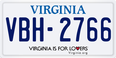 VA license plate VBH2766