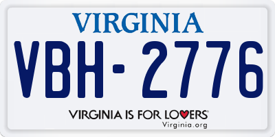 VA license plate VBH2776